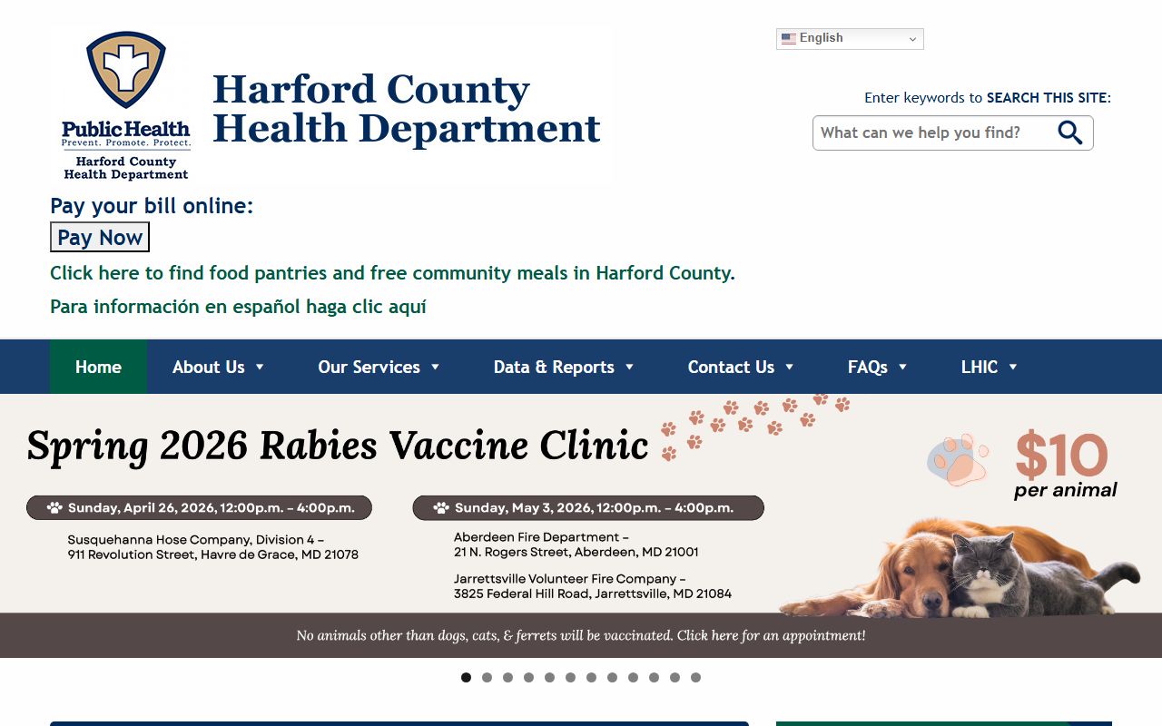 Harford County Health Department for Bel Air South birth records services